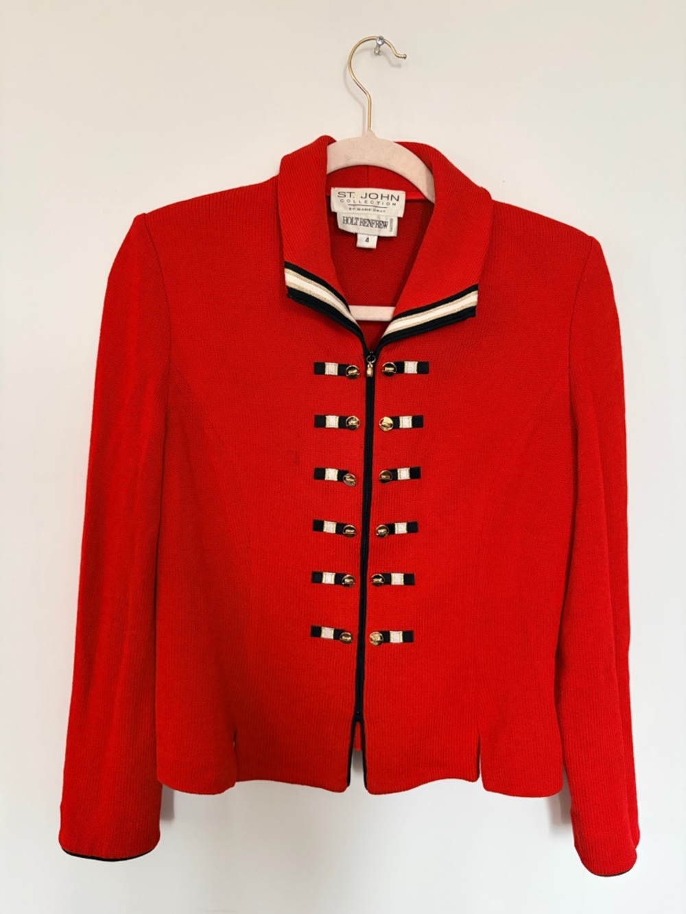 St. John Collection Holt Renfrew Santana knit military-inspired Blazer Wool - 4